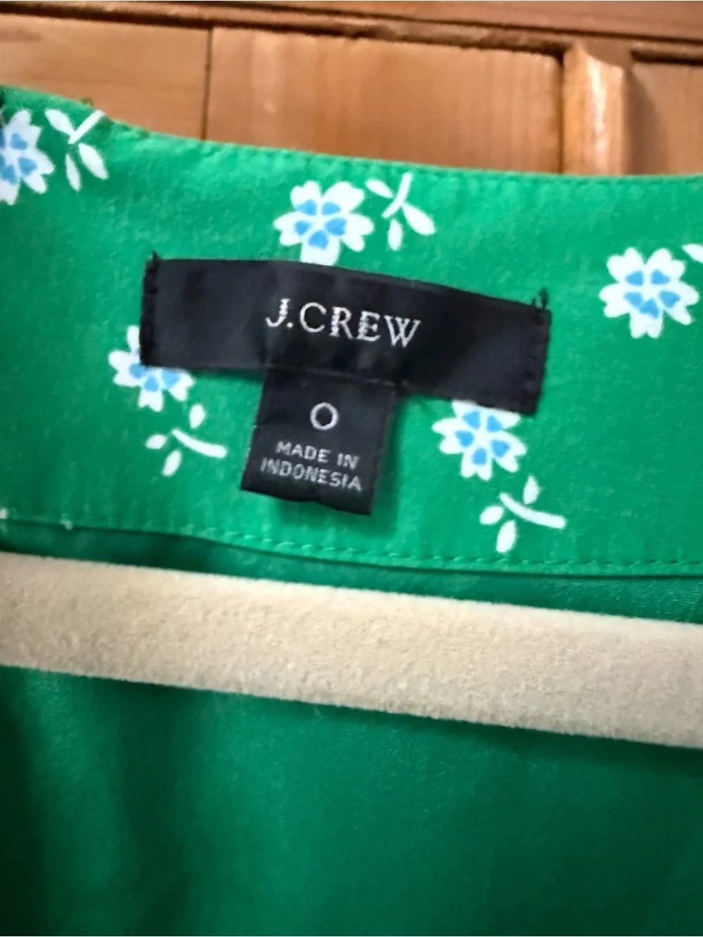 J. Crew Puff-sleeve midi green dress in bandana flowers print